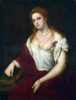 欧洲12-19世纪油画二_BORDONE, Paris - Portrait of a Young Woman